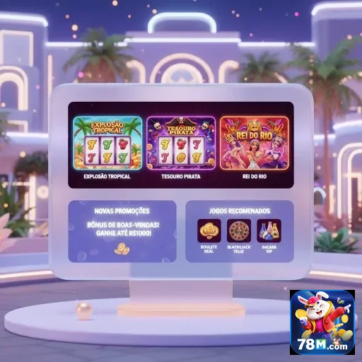 Ilustração de Acesse com rapidez o cassino online 78m para jogos emocionantes